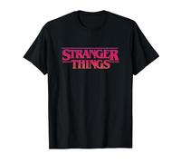 Stranger Things Sunset Logo Maglietta, Uomo, Nero, S