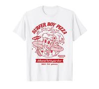 Stranger Things Surfer Boy Pizza Surf's Up Maglietta