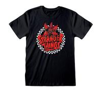 Abbigliamento Stranger Things: Heroes - Checkered Circle Black (T-Shirt Unisex T