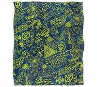 Stranger Things Tales From 85 Acid Pattern Coperta super morbida al tatto setoso - 152 x 127 cm