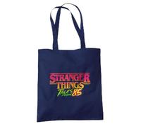 Stranger Things Tales From 85 - Borsa tote riutilizzabile con logo, 38 x 42 cm, colore: Blu marino