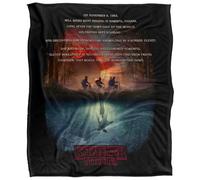 Stranger Things Upside Down Poster Silky Touch Super Soft Throw Blanket 152 X 127 Cm