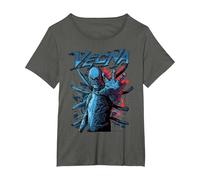 Stranger Things Vecna in Posa con Una Mano Maglietta, Donna Plus-Size, Asfalto, 3X