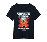 Stranger Things Vecna Rise Poster Maglietta, Donna Plus-Size, Nero, 1X