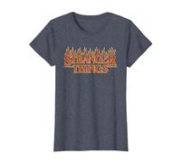 Stranger Things Vintage Flaming Logo Maglietta, Donna, Pervinca, XXL
