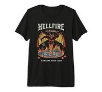 Stranger Things Vintage Hawkins High Hellfire Maglietta Premium