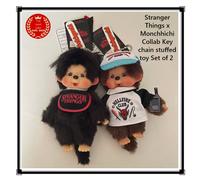 Stranger Things x Monchhichi Collab Portachiavi Peluche Set di 2 Giappone Nuovo