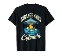 Strani cieli Colorado UFO Retro Montagna Art Maglietta