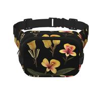 Strani fiori Pattern trendy alla moda marsupio unisex viaggio sport messenger bag