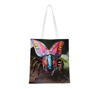 Strani insetti Tote. Tela leggera, doppi manici, elegante borsa tote da donna, perfetta per lo shopping, il lavoro e il trasporto quotidiano.