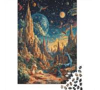 Strani mondi Jigsaw Puzzle Impossible 1000Pcs Pianeta Sci Fi Decorazione Per La Casa. Giochi Rilassamento E Intelligence Per Adulti E Ragazzi Da 14 Anni 1000pcs (75x50cm)