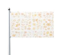Strani motivi floreali 3 x 5FT bandiera su entrambi i lati - Striscione resistente per decorazioni esterne e giardino, stampa su entrambi i lati, facile da installare