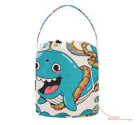 Strano Cartoon Whales Craft Bag con fori Crochet Bag Kit per ferri da maglia accessori para bolsos Crochet