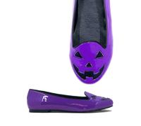 Strano Cvlt Cult YRU Lydia Jack O'Lantern Viola Pumpkin Halloween Flats Scarpe