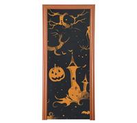 Strano Elmo Stregone Halloween Decorazioni di Halloween Coperture per porte decorative 88,9 x 200,7 cm Ciao Primavera Banner Holiday Party Forniture M