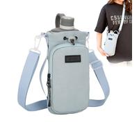 Strap Bottle Holder, Shoulder Bottles Bag, Multi-Function Cup Sleeve with Phone Pocket, Hands-Free Carrier Compact Ideal for Men, Women, Walking, Camping, and Climbing