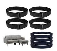 Strap Di Collegamento Del Divano - Loop In Gomma Di Fissaggio Di Divano Sezionale | Protettore A Pavimento Gratuito Graffio Easy Mount Chair Kit Di Per Joint Per A Forma Di L E Semplice Configu
