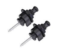 Strap Lock per Chitarra Elettrica, Antiscivolo e Sicurezza con Pulsanti, Cinturini di Sicurezza 2 Pezzi Nero, for Guitaristi Professionisti e Dilettanti in Concerti Registrazioni Allenamenti