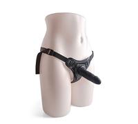 Strap on cintura regolabile indossabile dildo realistico nero fallo sesso safico sodomia