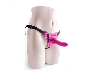 Strap on cintura regolabile indossabile dildo realistico rosa fallo sesso safico sodomia