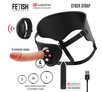 Strap-on dildo Fetish Submissive Cyber strap con orologio watchme e bullet vibrante L