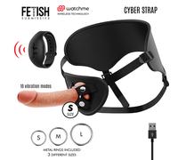 Strap-on dildo Fetish Submissive Cyber strap con orologio watchme e vibrazione S