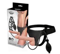 Strap-on dildo Harness attraction Peter con pene gonfiabile 18 cm