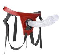 Strap On-Harness Lesbiche, Masturbatore Cintura con Cinghia Lesbica, Kit Realistico Strap On per Uomini e Donne Ventosa con Cintura, Dildo Realistici Sex Toys Anali, con Dildo Trasparente da 21.5cm, L