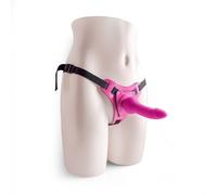 Strap on indossabile donna dildo realistico silicone con imbragatura strapless