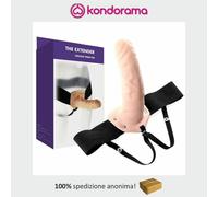 Strap on indossabile uomo dildo cavo realistico e morbido prolunga pene fallo 15