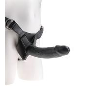 Strap On King Cock W/9 Cock con dildo Realistico 22,90 cm Nero