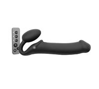 strap-on-me 3 Motors Vibrating Silicone Bendable Strap-On Black XL