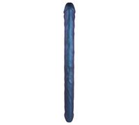 Strap-on-me - dildo doppio - silicone metallizzato blu