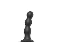 strap-on-me | Dildo/Plug "Balls" | Gamma ibrida | Segue le Curve del Corpo, Diametro delle Perle Identico | Silicone Ultra Morbido - Compatibile con l'imbracatura - Nero, Taglia S