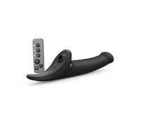 Strap-On-Me Dildo Semi-Realistico Telecomandato, Vibratore 3 in 1 per Donna, Stimolazione Clitoridea Vaginale e Anale, 3 Motori Indipendenti, Flapping, IPX7 Waterproof, Ricaricabile con Telecomando