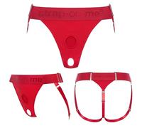strap-on-me Harnais Imbracatura Lingerie, Rosso, Taglia Unica Donna