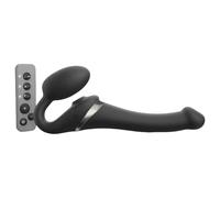 Strap-on-me Senza Spallacci S - Vibratore Strapless con Stimolazione a Onde d'Aria - Piccolo (Nero)