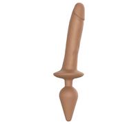 Dildo in silicone 2in1 realistico Strap-on-me Swith L - doppio uso (color naturale scuro)