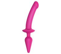 Dildo in silicone Strap-on-me Swith Semi-Realistico L 2in1 (rosa)