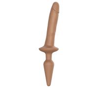 Dildo in silicone 2in1 Strap-on-me Swith Realistico S (naturale scuro)