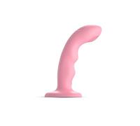 Strap-on-me Tapping Dildo Wave - Dildo vibrante, stimolazione punto P | Dildo vibrante con doppio tapping per la stimolazione del punto G e P, silicone morbido, impermeabile e ricaricabile