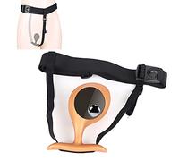 Strap on Plug anale con cintura di ancoraggio Morbido cinturino in silicone Butt Plug Wear Outdoor Gay Toy G-Spot Massaggiatore anale Masturbatore Giocattolo sessuale per uomini e donne(Gold,Durchmess