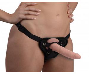 Strap U Dildo Realistico Con Imbracatura - 19,5 cm.