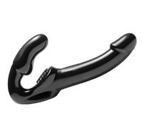 Strap U Revolver Strapless Strap On G-Spot Dildo Black