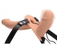 Strap U Vibratore a doppio strap Power Pegger - Pelle