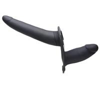 Strap U Vibratore Strap-On Doppio Power Pegger - Nero