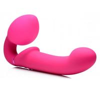 Strap U Vibratore Strapless Vibrante G-Pulse con Telecomando - Rosa