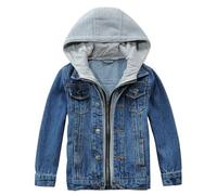 Strapazierfähige Jeansjacke für Jungen und Mädchen. Klassischer Mantel im Trucker-Stil für Kinder und Jugendliche. Bequeme Oberbekleidung, blu, 3-4 Anni