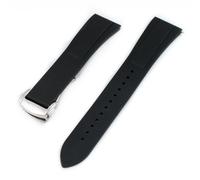 StrapHabit Cinturino in gomma a sgancio rapido per polsi grandi e piccoli, per donne e uomini, cinturino FKM Deloyment da 19 mm, 20 mm, 21 mm, 22 mm (21 mm, nero)