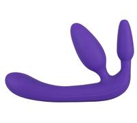Strapless Strap-On Viola Silicone Doppia Stimolazione
